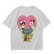Olive Graphic T-Shirt with Raccoon and Opossum Trash Love Design