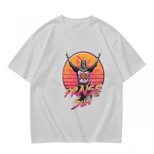Olive T-Shirt With Praise The Sun Retro Knight Graphic