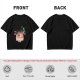 Olive graphic t-shirt with funny cat and 'keeps the a-sad away' text