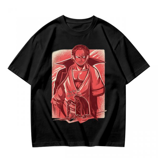 One Piece Shanks Graphic Print Olive T-Shirt