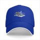Black Baseball Cap With Wrestling Ring Graphic Print