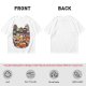 Olive T-shirt with cute chibi anime character group print