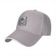 Black Baseball Cap With Japanese Oni Mask Floral Art Print