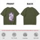 Olive t-shirt with a cute unicorn holding an axe and the text I will cut you into pieces