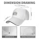 Black Baseball Cap With Subtle Nature Inspired Graphic Print