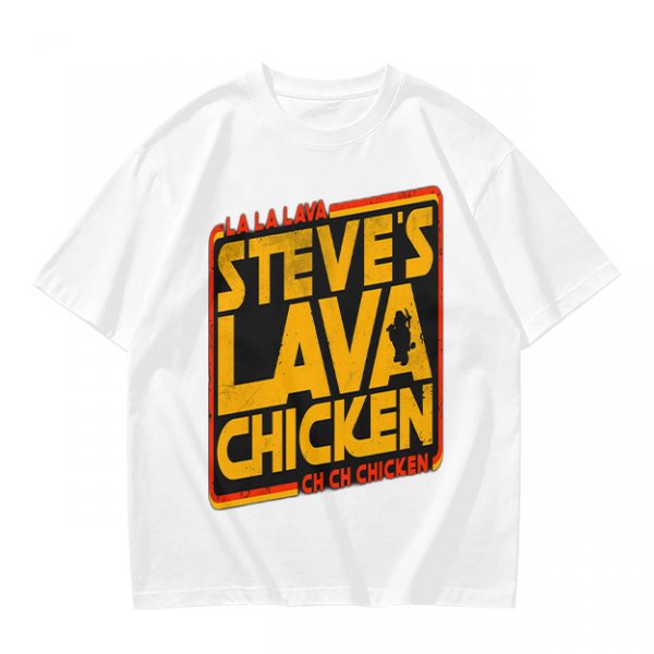 Steve's Lava Chicken Graphic T-Shirt Print Design