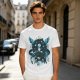 Olive T-Shirt With Celestial Dreamcatcher And Animal Artwork