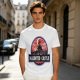 Olive T-Shirt with Haunted Castle Silhouette Graphic Design
