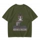 Olive T-Shirt with Grumpy Cat Lego Style 'Nothing Is Awesome' Print