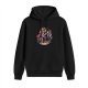 Black hoodie with Beauty and the Beast themed graphic print
