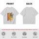 Olive T-Shirt With Ramen Bowl Graphic and Vertical Text Print
