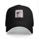 Black Baseball Cap With Cake Graphic And Lie Text Print