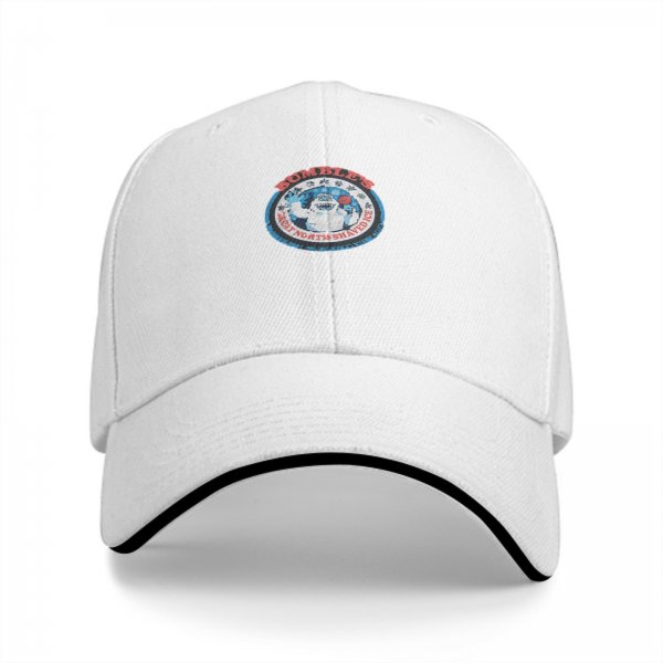 Black baseball cap with Bumble's shaved ice yeti graphic