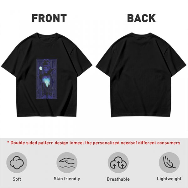 Olive T-Shirt With Mystical Maze Sorcerer Graphic Print
