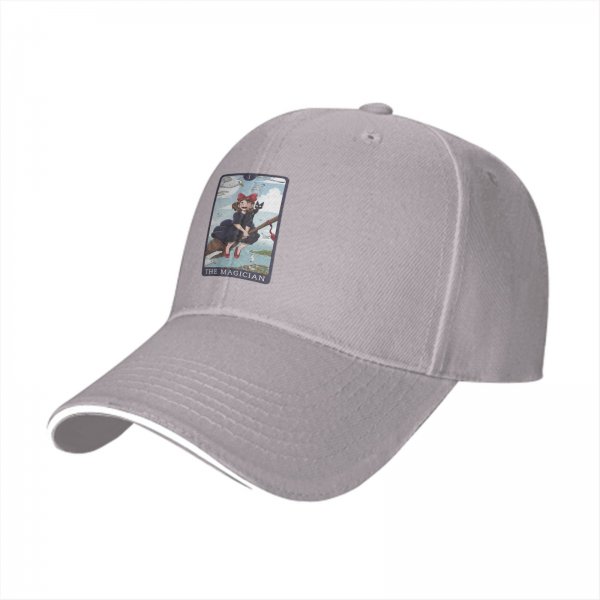 Black baseball cap with Kiki's Delivery Service The Magician tarot print