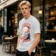 Olive Graphic T-Shirt With Sarcastic Skull Problem Quote