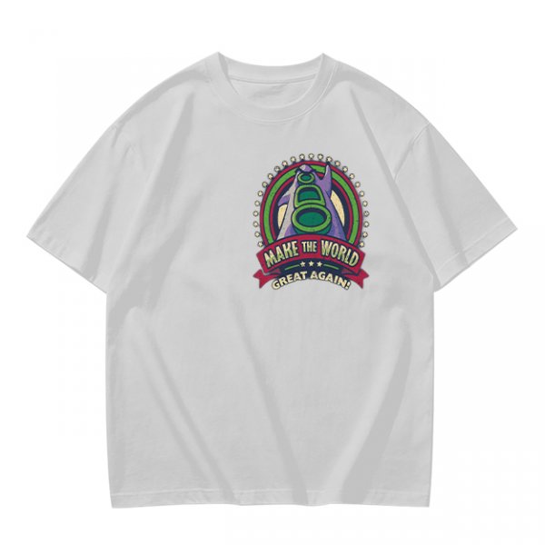 Olive T-Shirt With Make The World Great Again Space Graphic Print