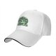 Black baseball cap with cosmic coffee alien girl graphic