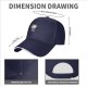 Black baseball cap with grumpy cartoon cat graphic