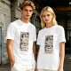 Olive T-Shirt with The Fool Tarot Card Anime Print