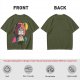 Olive T-shirt with Crying Tony Tony Chopper Graphic Print