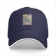 Black Baseball Cap with Ukiyo-e Style Blue Tiger Print