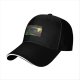 Black Baseball Cap with Night Diner Scene Art Print