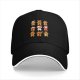 Black Baseball Cap With Christmas Gingerbread Characters Print