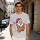 Olive T-Shirt with Santa Claus Jingles Christmas Print