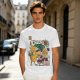 Olive t-shirt with Choco-Bo's cereal graphic featuring a yellow bird