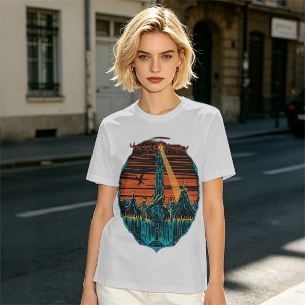 Lord of the Rings Dark Tower Graphic Olive T-Shirt