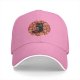 Black Baseball Cap with Cute Black Cat and Candy Print