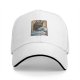 Black Baseball Cap with Japanese Wave and Ship Art Print