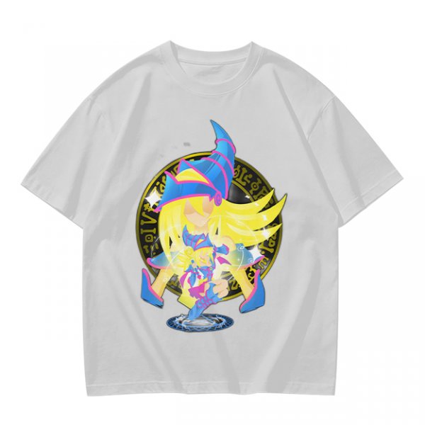Olive T-Shirt with Dark Magician Girl Anime Graphic Print