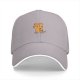 Black Baseball Cap With Cute Orange Cartoon Cat Graphic
