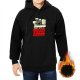 Black hoodie with 'Chat With A Dead Agent' skeleton graphic