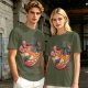 Godzilla in spicy ramen bowl graphic tee