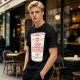 Olive T-shirt with Cat Noodles Cup Print