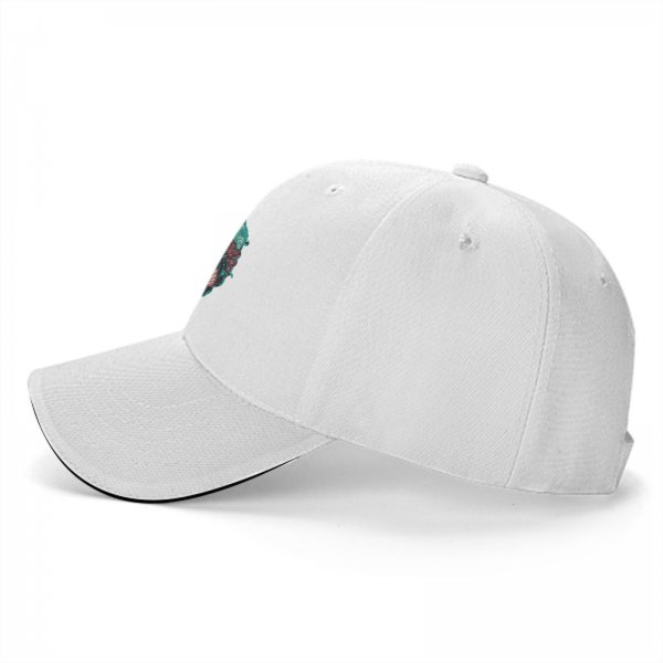 Black Baseball Cap With Mermaid And Pearl Shell Graphic