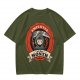 Olive T-Shirt with Cute Grim Reaper Employee of the Month Print