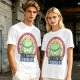 Olive T-Shirt With Grumpy Frog 'I Hate Everyone Equally' Print
