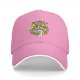 Black baseball cap with cute Halloween doodle art print