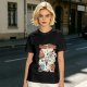 Olive green graphic t-shirt with slow foods animal fast food mashup print