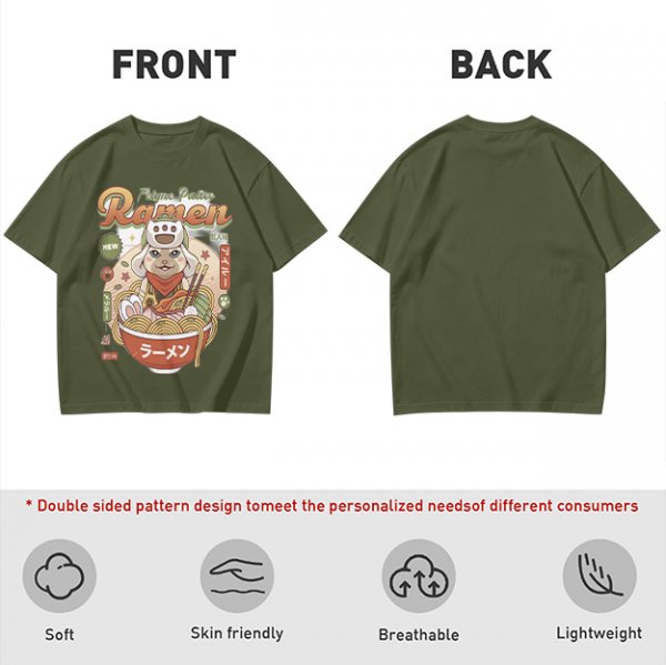 Palico Ramen Graphic Tee for Anime and Gaming Fans