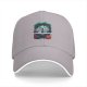 Black Baseball Cap With Fantasy Forest Figure And Red Floral Print