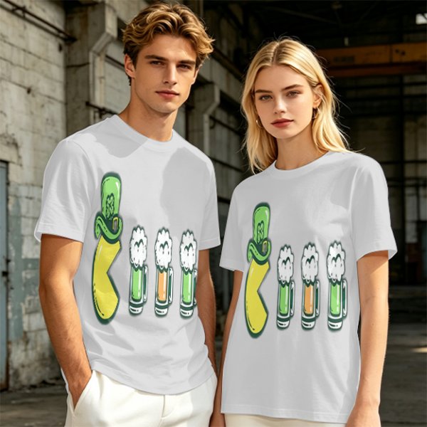 St. Patrick's Day Beer and Leprechaun Hat Graphic T-Shirt