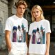 Anime Character Graphic Olive Green T-Shirt