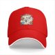 Black baseball cap with cute slow foods themed cartoon print
