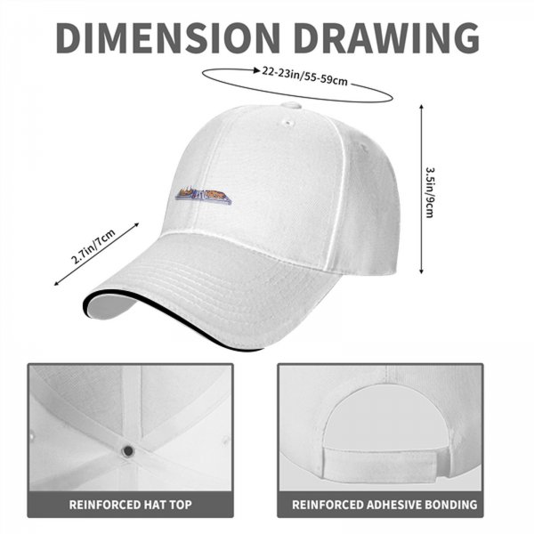 Black baseball cap with vintage lunch tray graphic design