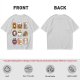 Olive T-Shirt With Cute Breakfast Cat Graphic Print